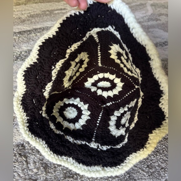 Knit Floral Bucket Hat Fashion Cute Comfy Crochet Bucket Hat For Women - Picture 5 of 8